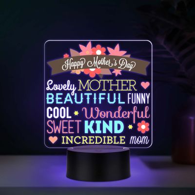 Mother’s Day Inspirational Quote Lamp – USB Powered LED Glow Light
